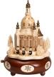 Spieldose - Dresdener Frauenkirche mit Kurrende naturbelassen - HxLxB 21x 13x 13 cm