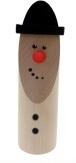 Räuchermann – liebevoll gestalteter Schneemann mit Besen naturfarben – BxHxT 5 x 14 x 5 cm