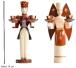 Weihnachtsfiguren – Engel und Bergmann naturbelassen mit klassischen Verzierungen – BxHxT 6,5 x 14 x