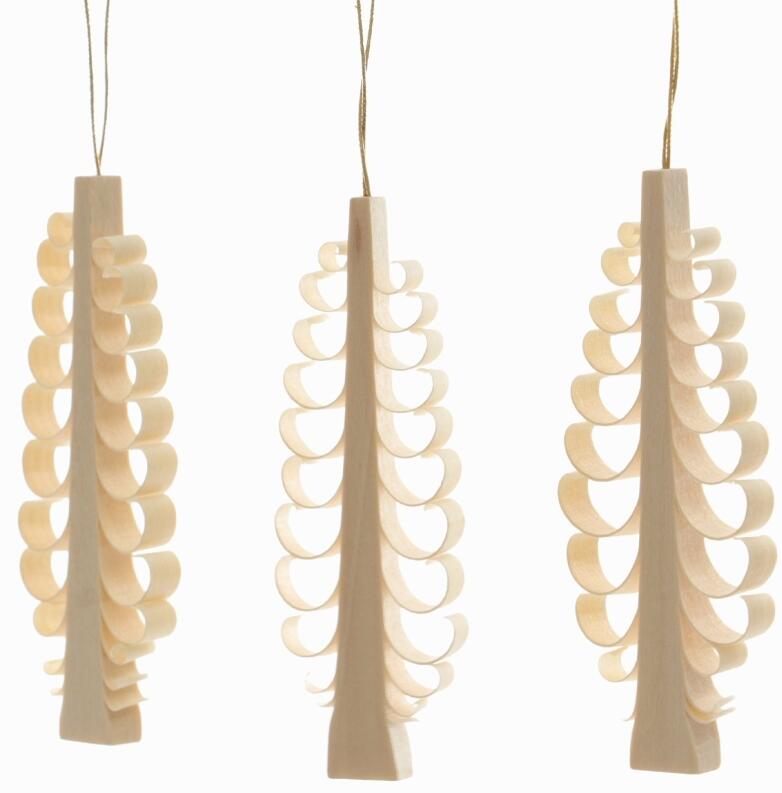 Christbaumschmuck - Spanbaum 3er Set - Ansicht 2 - Macht aus dem Weihnachtsbaum etwas ganz