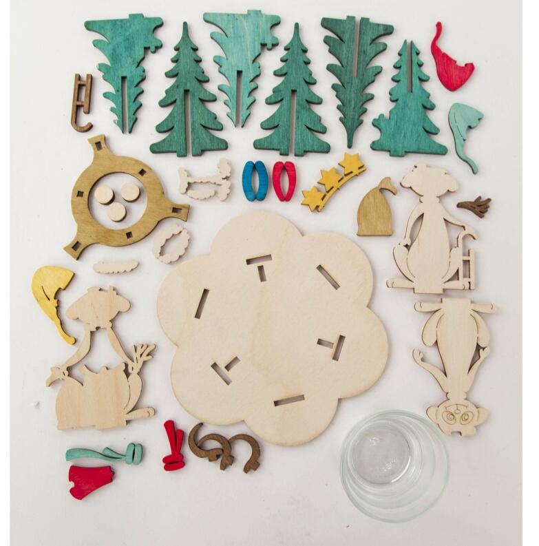 Bastelsatz Teelichthalter Erdmännchen BxHxT 25x16x1cm