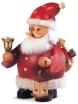 Räucherfigur Räuchermann klein Weihnachtsmann mit Glocke (BxH):12x14cm