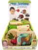 Babyspielzeug Display mit 12 Holzbilderbücher BxLxH 110x15x95mm