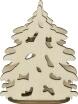 Aufsteck- Holz-Dekobaum für Weihnachtsbaumbeleuchtungen und Lichterbögen BxHxT 5,5x6,5x2,5cm