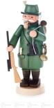 Räuchermann – traditioneller Jäger mit grünem Hut und brauner Weste, detailverliebt und handbemalt –