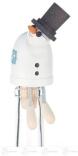 Flaschengeist Schneemann mit Zylinder Höhe ca 11 cm