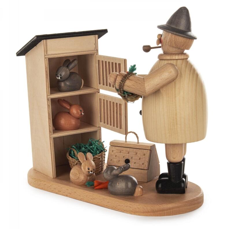 Räuchermann Kaninchenzüchter BxHxT 23x20x10cm