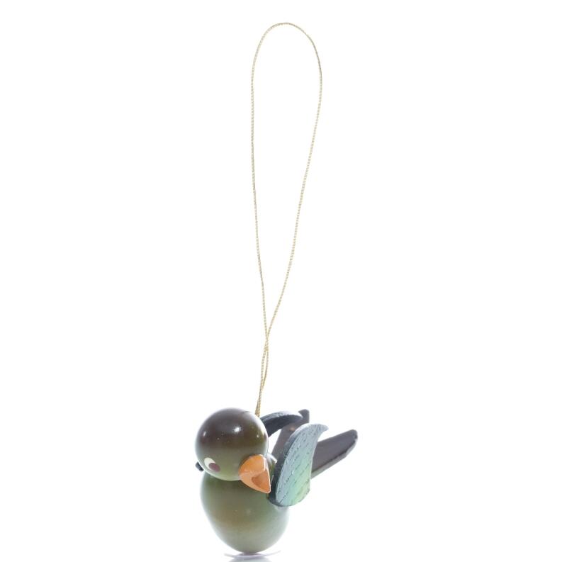 Strauchbehang – Singvogel Grünfink zum Aufhängen – HxBxT 4x2x6cm - Stauchbehang - Grünfink