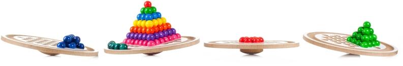 Holzspielzeug Kugelspiel In Balance klein von SINA Spielzeug GmbH mit bunten Holzkugeln auf