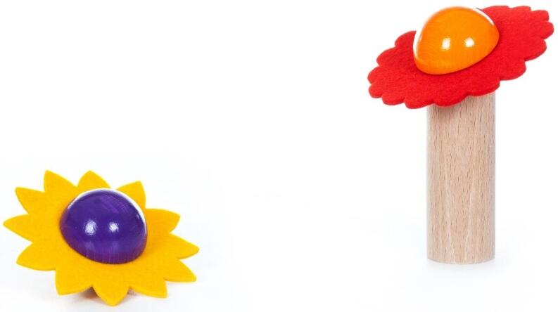 Holzspielzeug Blüten-Spiel von SINA Spielzeug GmbH, 125 x 70 x 16 cm, bunte Holzblumen mit