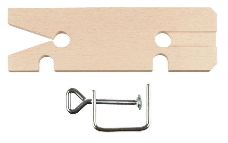 Bastelzubehör Laubsägebrettchen und Zwinge 21x6,5x1cm