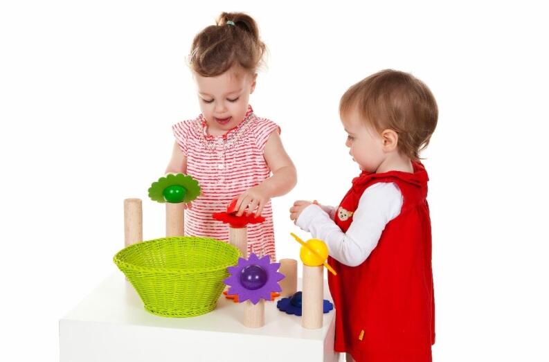 Holzspielzeug - Blüten-Balancierspiel - LxBxH 265x190x55mm