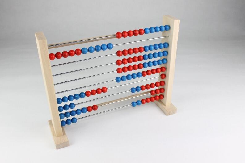 Holzspielzeug Zählrahmen mit abnehmbaren Füßen 29 cm von Erzgebirgische Holzspielwaren Ebert,