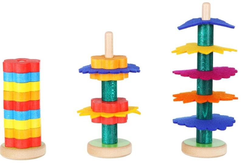 Holzspielzeug - tolles Garten Steckspiel - LxBxH 405x405x150mm