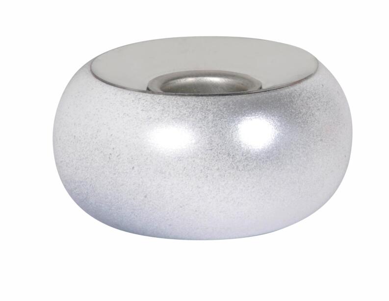 Engel – eleganter Friedensbote mit anthrazitem Swarovski-Herz und Kerzensockel, limitierte Auflage –