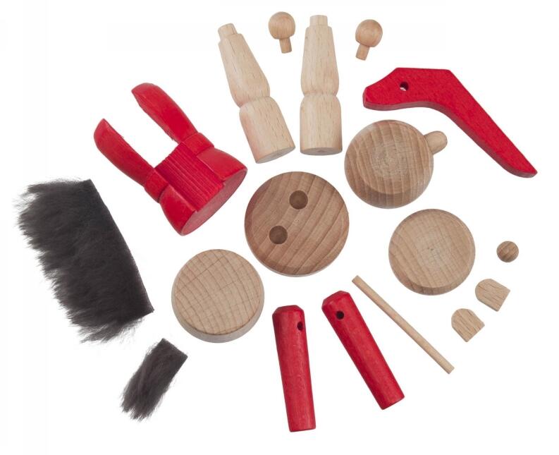 Bastelsatz Nussknacker König rot Höhe 15,5mm