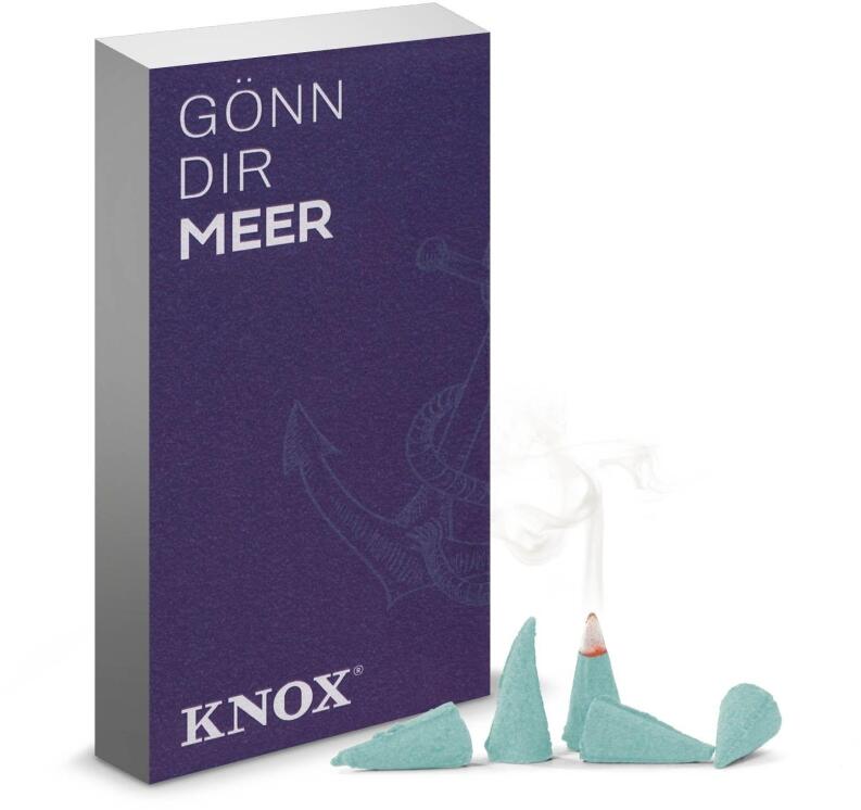 Räucherkerzen – handgefertigt, hellblau mit Meeresduft, 24 Stück – BxHxT = 6,5 x 12 x 2,2 cm