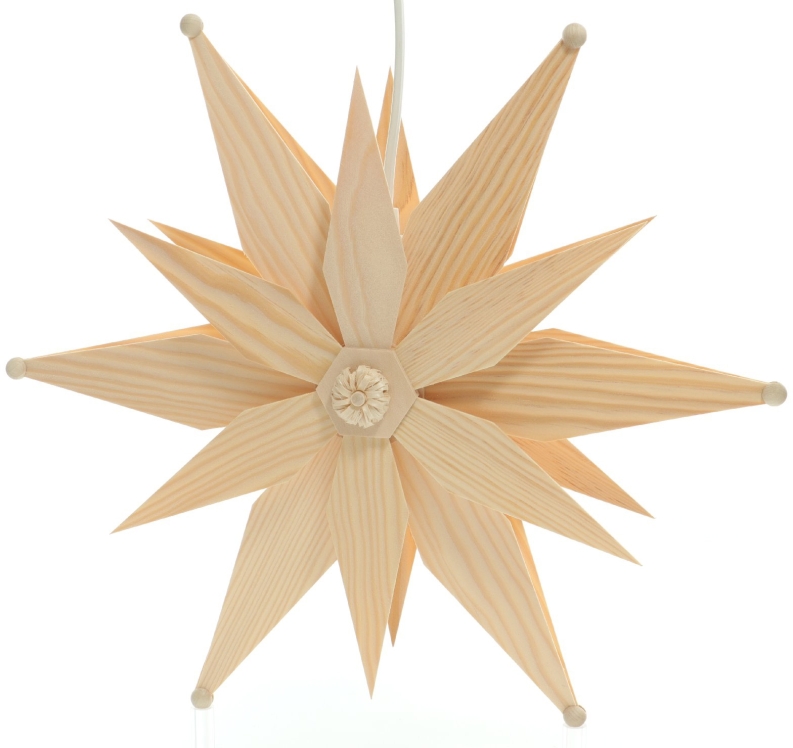 Kieferstern doppelt el. Beleuchtet Mitte mit Stern (Beidseitig) - Ansicht Rechts - aus ganz dünnen