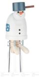 Flaschengeist Schneemann mit Kaserolle Höhe ca 10 cm