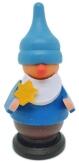 Miniaturfigur – detailreicher Zwerg mit leuchtendem Stern, liebevoll handbemalt – BxHxT = 3 x 6 x 3 
