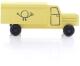 Holzspielzeug - Miniaturfahrzeug Lastenauto Postauto Bunt - Ansicht Rechts - Räder drehen sich