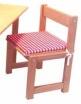 Holzmöbel Stuhl mit Kissen T/B/H 33,5cm/35cm/60cm