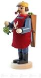 Räuchermann – detailreicher Winzer mit Weinbehälter und Schere, bunt bemalt – HxB = 23 x 10 cm