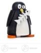 Miniatur Pinguin mit Fisch Höhe ca 5 cm