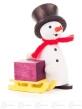 Weihnachtliche Miniatur Schneemann mit Schlitten Breite x Höhe x Tiefe 5,5 cmx8 cmx3 cm