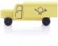Holzspielzeug - Miniaturfahrzeug Lastenauto Postauto Bunt - Ansicht Links - Nachhaltiges Spielzeug aus dem Erzgebirge