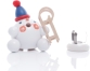 Räucherfigur - Räucherschneeball Weiß mit Schlitten und Bommelmütze - Ansicht für Räucherkerze