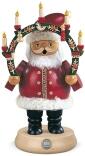 Räucherfigur Räuchermann mittelgroß Weihnachtsmann mit Kerzenbogen (BxH):12x19cm
