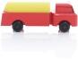 Holzspielzeug - Miniaturfahrzeug Lastenauto Tankauto Bunt - Ansicht Rechts - Räder drehen sich