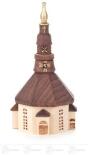 Miniatur Seiffener Kirche natur Breite x Höhe x Tiefe 6 cmx12,5 cmx6 cm