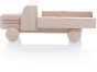 Miniaturfahrzeug Lastenauto mit Pritsche und Haube Natur - Ansicht Links - Nachhaltiges Spielzeug aus dem Erzgebirge