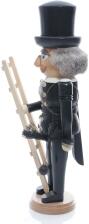 Weihnachtsfigur - Nu&szlig;knacker Essenkehrer mit Leiter und Besen - Ansicht Links - Kann richtige 