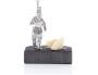 Miniaturbergwerk – Bergmann Schneeberger Obersteiger mit Edelstein– natur – BxHxT 8,5x9,5x6cm -