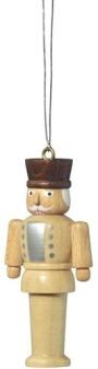 Baumbehang – klassischer Nussknacker mit rustikalem Charme, naturfarben – BxHxT = 3 x 7 x 2 cm