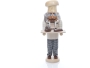 Weihnachtsfigur - Nußknacker Bäcker mit Bäckerhut und Kuchenbrett - Ansicht Geöffneten Mund