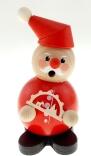 Räuchermann – toller Weihnachtsmann mit kleinem Schwibbogen farbig aus Holz – BxHxT 8,5 x 13,5 x 8,5