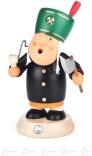 Räuchermann – detailreicher Bergmann mit rotem Hut und grüner Montur, traditionell bemalt – BxHxT = 