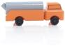 Holzspielzeug - Miniaturfahrzeug Lastenauto Müllauto Bunt - Ansicht Rechts - Nachhaltiges Spielzeug aus dem Erzgebirge