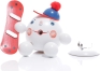 Räucherfigur - Räucherschneeball mit roten Snowboard und Mütze - Ansicht für Räucherkerze