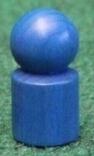 Holzspielzeug Spielemännchen 20 Stück Blau Ø=1,7cm, H=3,5cm