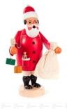 Räuchermann – klassischer Ruprecht mit rotem Mantel und prall gefülltem Sack, detailreich gestaltet 