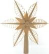 Baumschmuck - Filigrane, handgefertigte Baumspitze mit Spanbäumen, kleinem Holzstern und