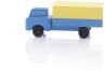Holzspielzeug - Miniaturfahrzeug Lastenauto mit Plane Bunt - Ansicht Links - Nachhaltiges Spielzeug aus dem Erzgebirge